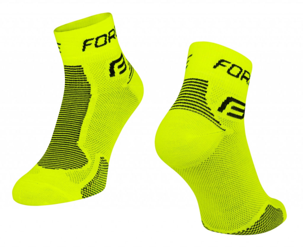FORCE ponožky 1, fluo-čierne