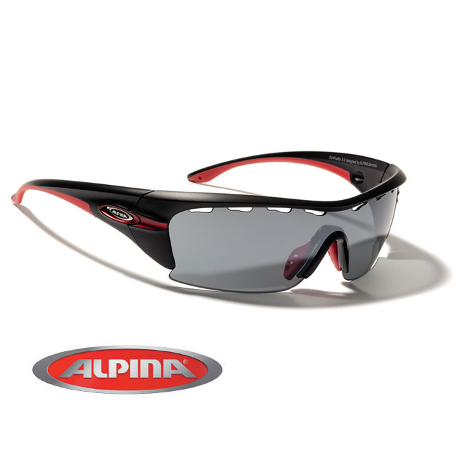 ALPINA Cyklistické okuliare TRI-PRAFFIX 3.0 čierne, vymeniteľné sklá