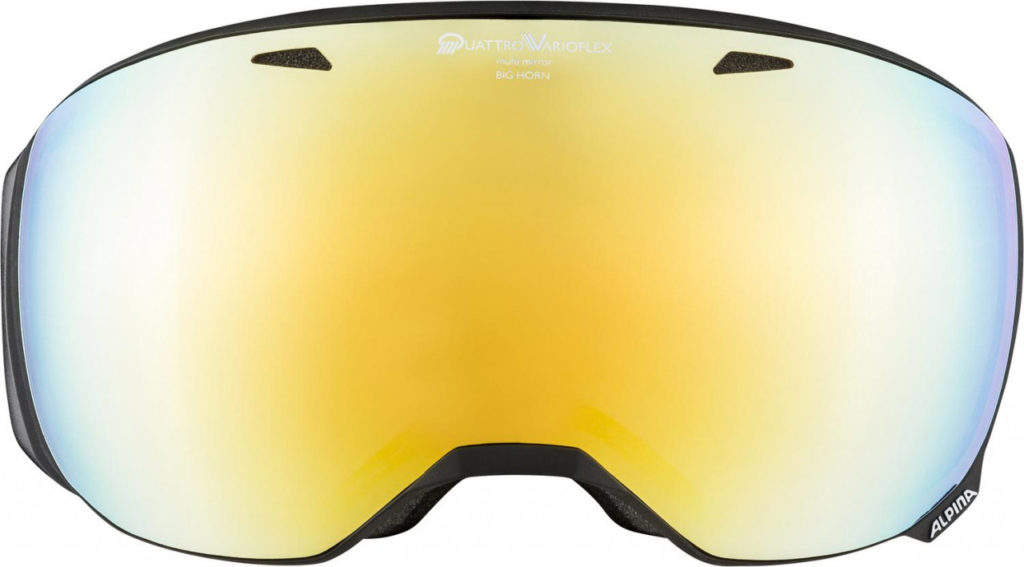 Lyžiarske okuliare Alpina BIG HORN QVM čierne matné, QVM gold sph