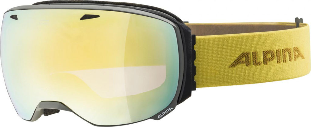 Lyžiarske okuliare Alpina BIG HORN HM šedo-žlté, HM gold sph