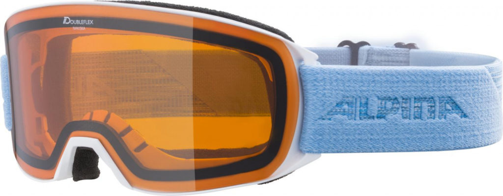Lyžiarske okuliare Alpina NAKISKA DH bielo-belasé