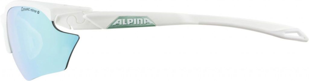 ALPINA Cyklistické okuliare Twist Five HR S CM+ bielo-pistáciová matná sklá: Ceramic mirror smaragd