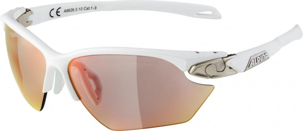 ALPINA Cyklistické okuliare TWIST FIVE HR S QVM+ bielo-strieborno matné