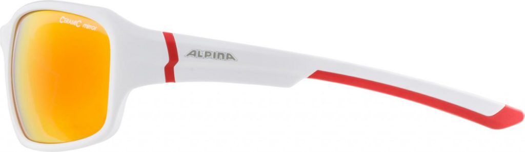 ALPINA Okuliare LYRON bielo-červené, sklá : červené zrkadlové