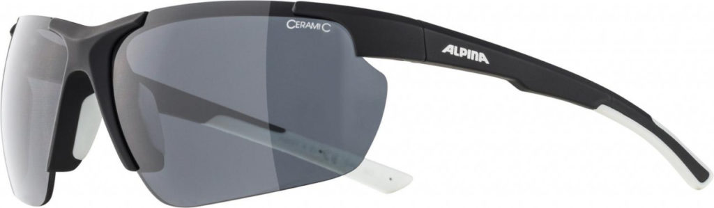 ALPINA Cyklistické okuliare DEFEY HR čierno-biele, sklá: čierne
