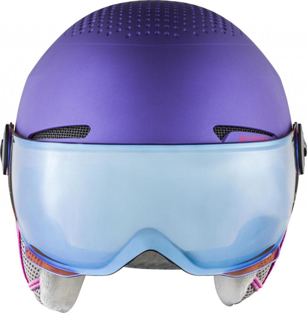 ALPINA Juniorská lyžiarska prilba ZUPO VISOR fialová mat