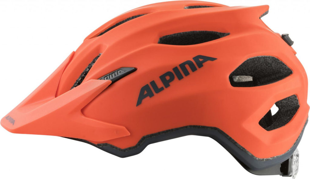ALPINA Cyklistická prilba Carapax JR oranžová mat