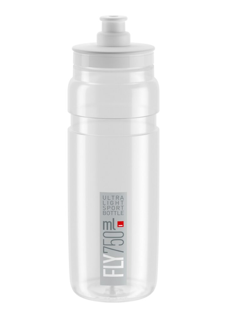 Fľaša FLY transparentná šedé logo 750 ml