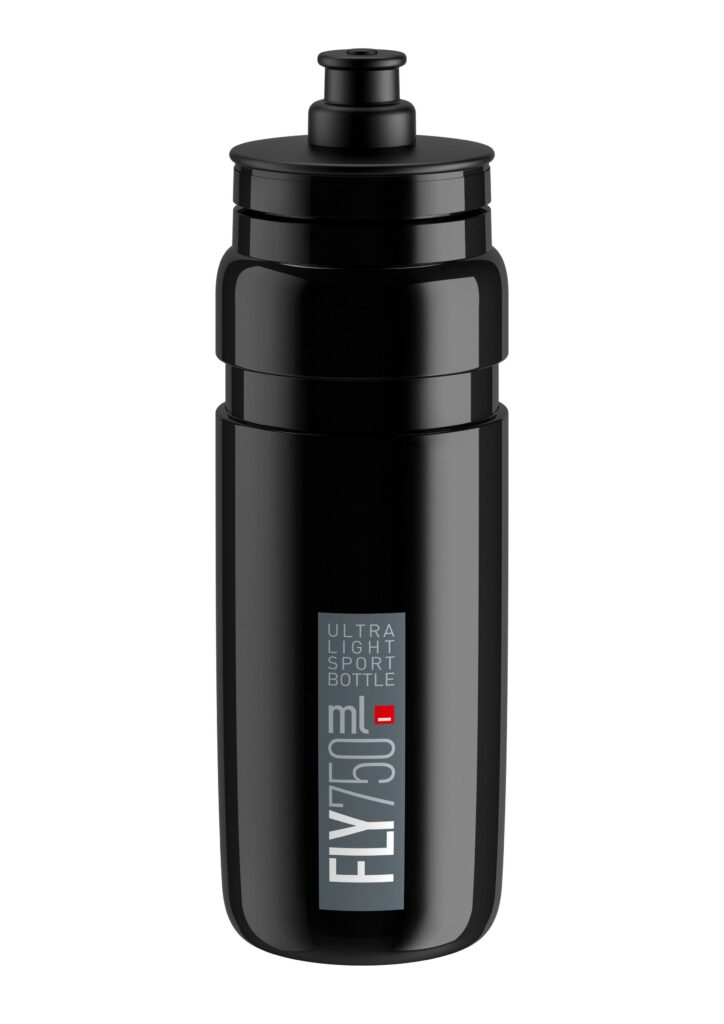 Fľaša FLY čierna šedé logo 750 ml