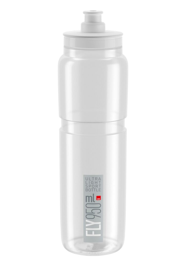 Fľaša FLY transparentná šedé logo 950 ml