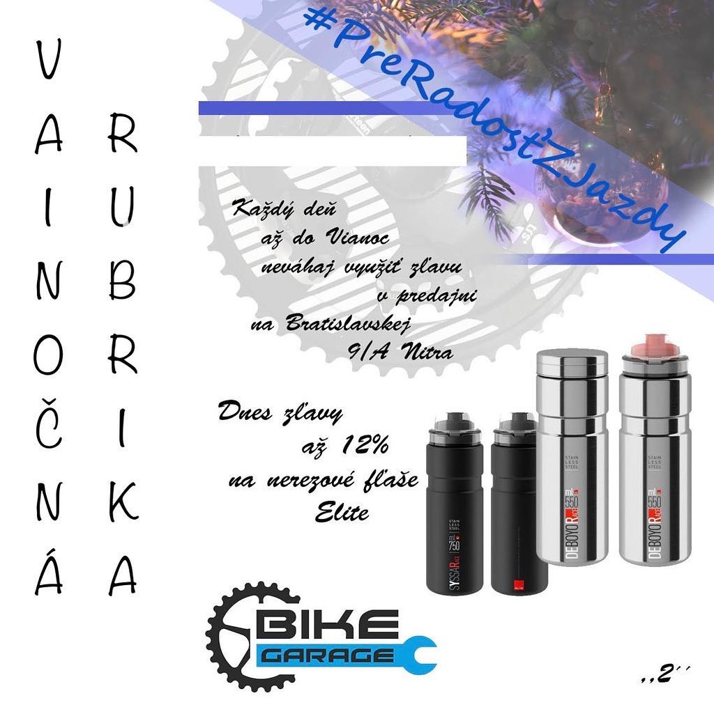 📢RUBRIKA 🎅 VIANOCE 🤶 2022
zdieľaj, nech vieš, čo dostaneš 🤓
Ako potešiť BIKERA/ BIKERKU #2
Nerez termosky od ELITE -12%😎 
.
#BIKEGARAGE
#PreRadostZJazdy
#BikeSpajaNerozdeluje
#BikeCommunity
#nitra #slovakia #bikeservice #bikeshop